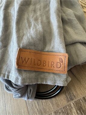 WildBird Light Gray Ring Sling with Tan Leather Logo Patch